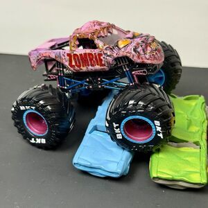 CUSTOM Monster Jam Zombie Pink & Blue 1:64 Monster Truck
